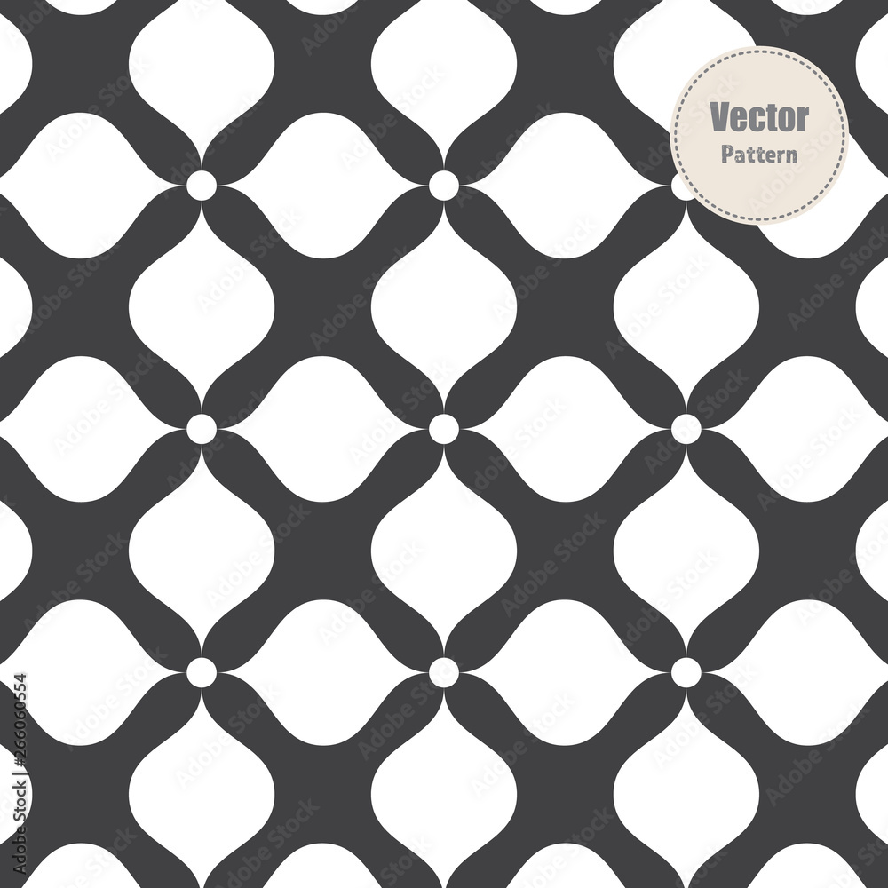 Naklejka premium Geometric vector pattern, repeating rhombus shape and abstract flower petal