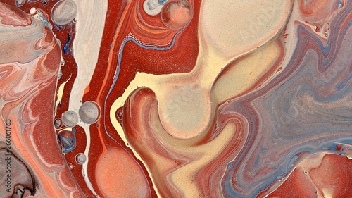 red flow sand orange rich painted abstract