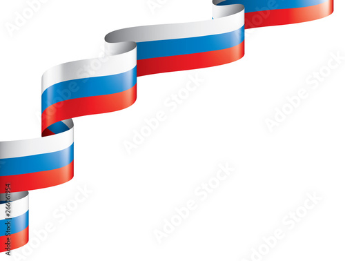 Russia flag, vector illustration on a white background