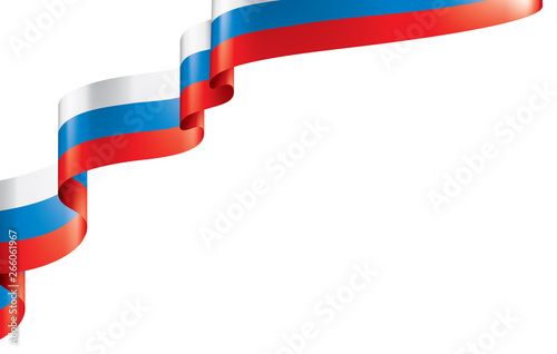 Russia flag, vector illustration on a white background