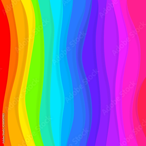Abstract background with different levels surfaces    rainbow waves  material design