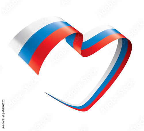 Russia flag, vector illustration on a white background