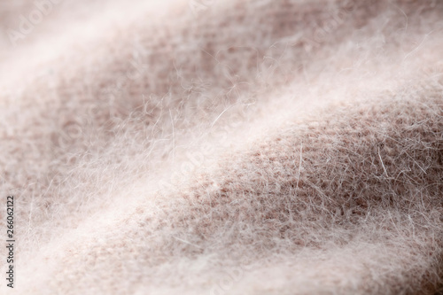 薄ピンクのアンゴラニット地のテクスチャ