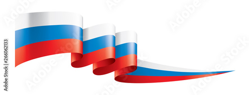 Russia flag, vector illustration on a white background