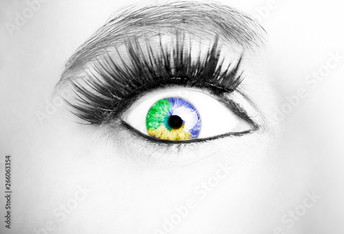 A beautiful insightful look eye. Close up shot