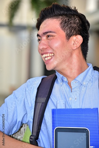 Minority Boy Student Smiling