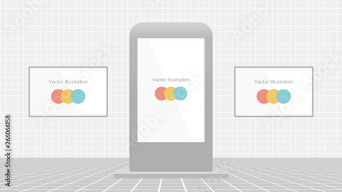 Digital signage (Flat design)