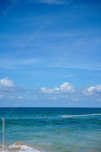 Fototapeta Naklejka Na Ścianę i Meble -  Clouds blue sky and calm sea background landscape