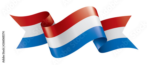 Netherlands flag, vector illustration on a white background
