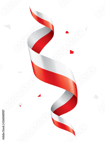 Poland flag, vector illustration on a white background photo