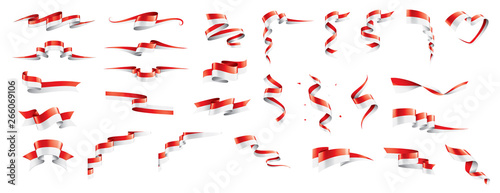 Indonesia flag, vector illustration on a white background