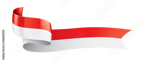 Indonesia flag, vector illustration on a white background