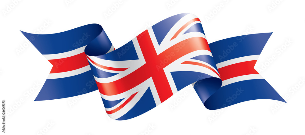 United Kingdom flag, vector illustration on a white background United Kingdom flag, vector illustration on a white background