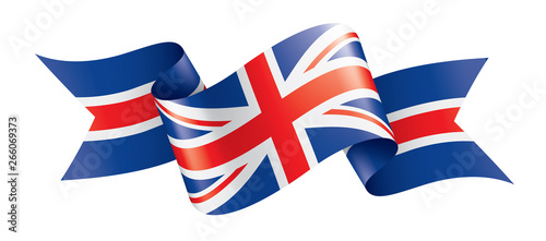 United Kingdom flag, vector illustration on a white background
