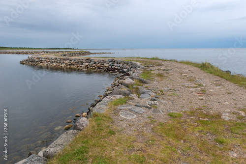 Big Solovetsky dam connecting the island  the Big Solovetsky island with large Muksalma. Length 1200 meters  base width 7 meters