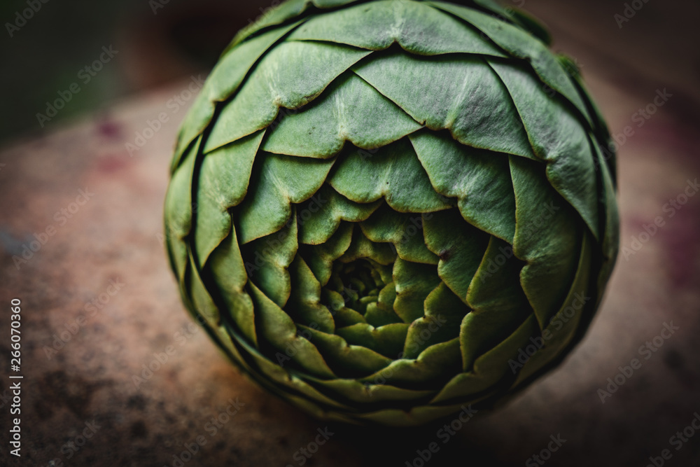 Fototapeta premium A Big Green Organic Artichoke