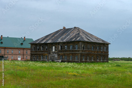 An old dairy farm building. Sergievsky skete. Muksalma Island. Solovetsky archipelago, White Sea Coast, Russia