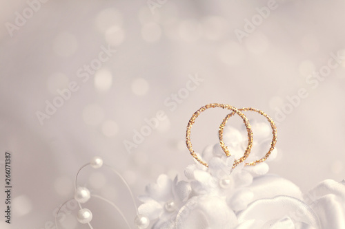 Abstract Wedding Light Background with rings