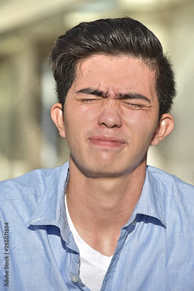 Obraz premium A Stressed Adult Male