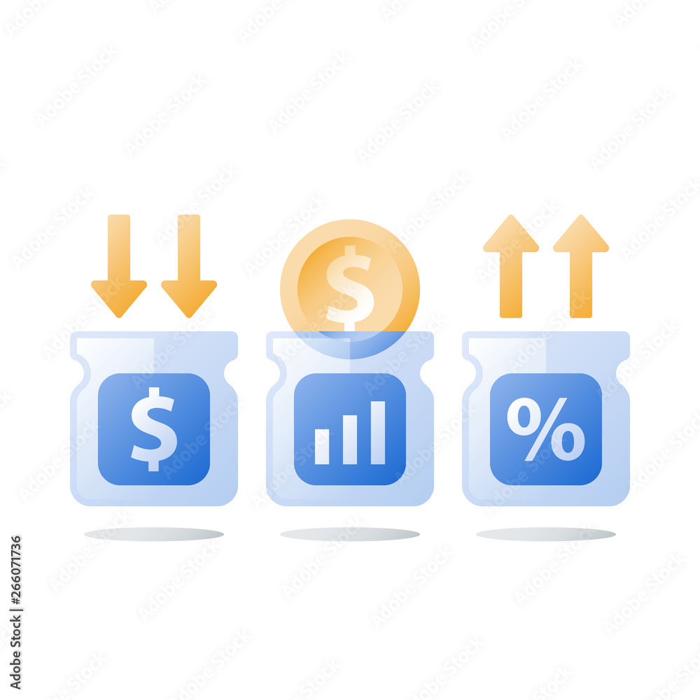 Income growth, invest fund, revenue increase, return on investment, long term wealth management, more money, high interest Income growth, invest fund, revenue increase, return on investment, long term wealth management, more money, high interest