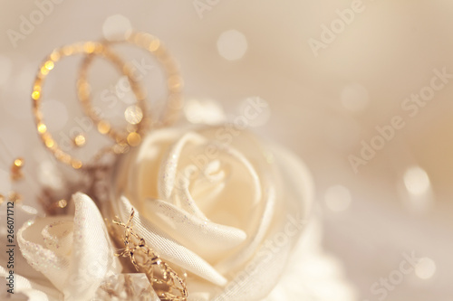 Abstract wedding background from laces and roses