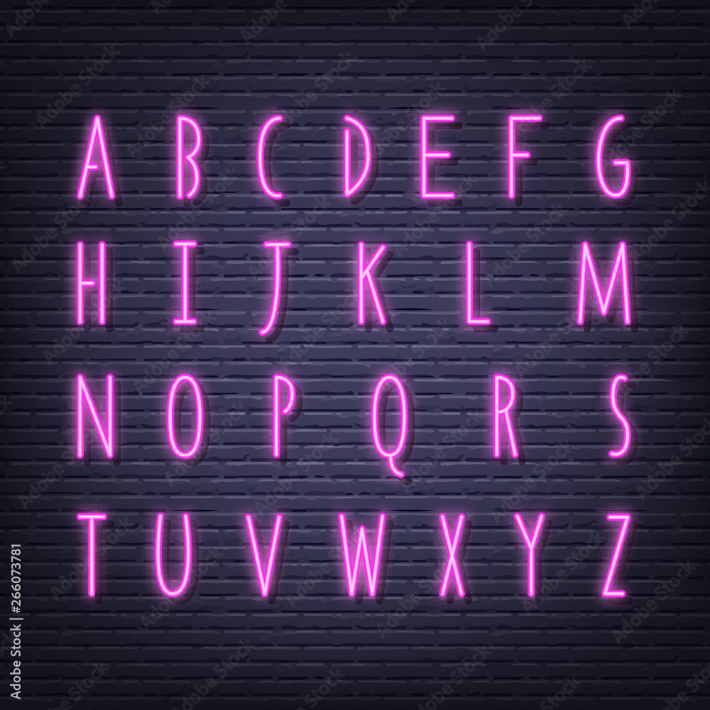 neon letters signboard