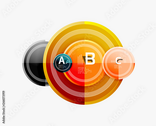 Colorful glossy circles background