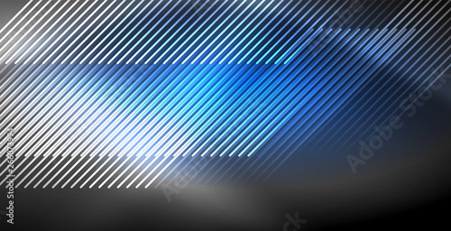 Neon glowing lines, magic energy space light concept, abstract background wallpaper design