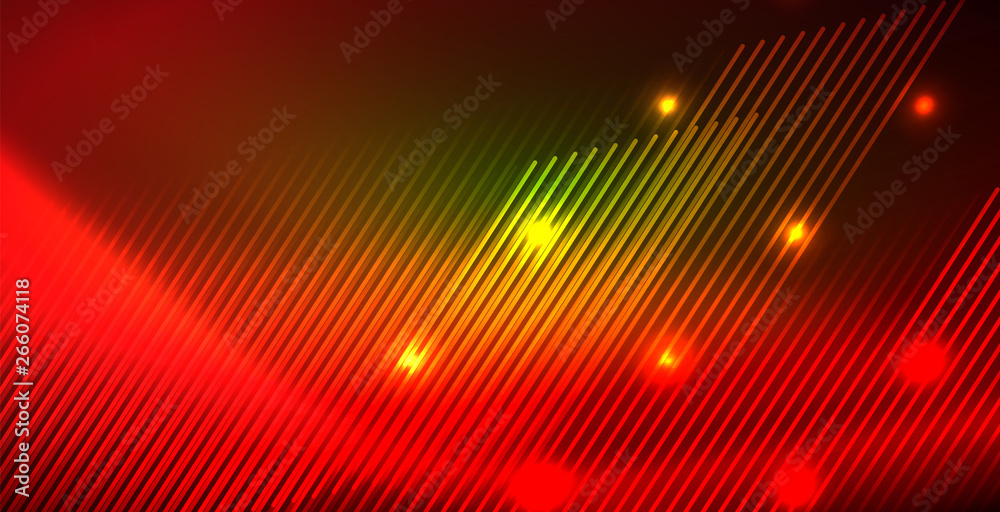 Neon glowing wave, magic energy and light motion background Neon glowing wave, magic energy and light motion background