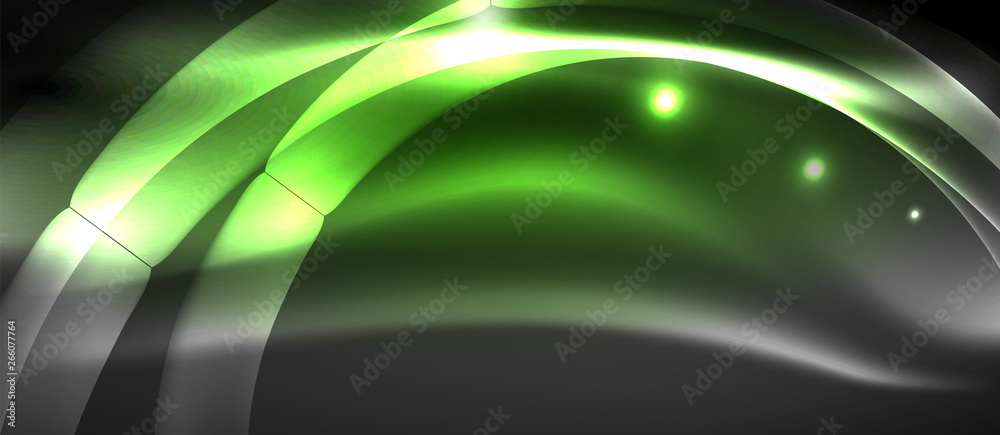 Obraz premium Neon light waves