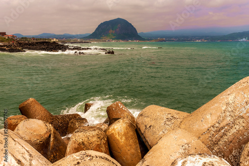 labdscape view of the see, jeju, South Korea photo