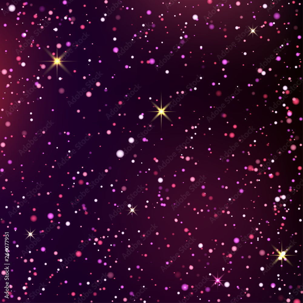 Fototapeta premium Dark blue and violet starry sky