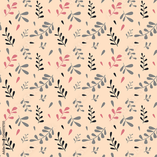 A seamless vector leaf pattern