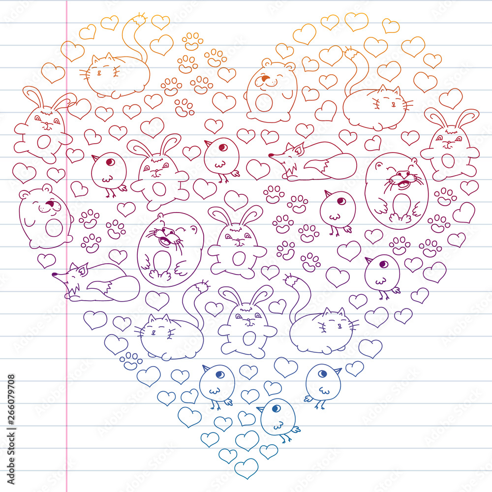 Vector set of beautiful round icons icons in doodle style. Painted, colorful, gradient on a piece of linear paper on white background. Vector set of beautiful round icons icons in doodle style. Painted, colorful, gradient on a piece of linear paper on white background.