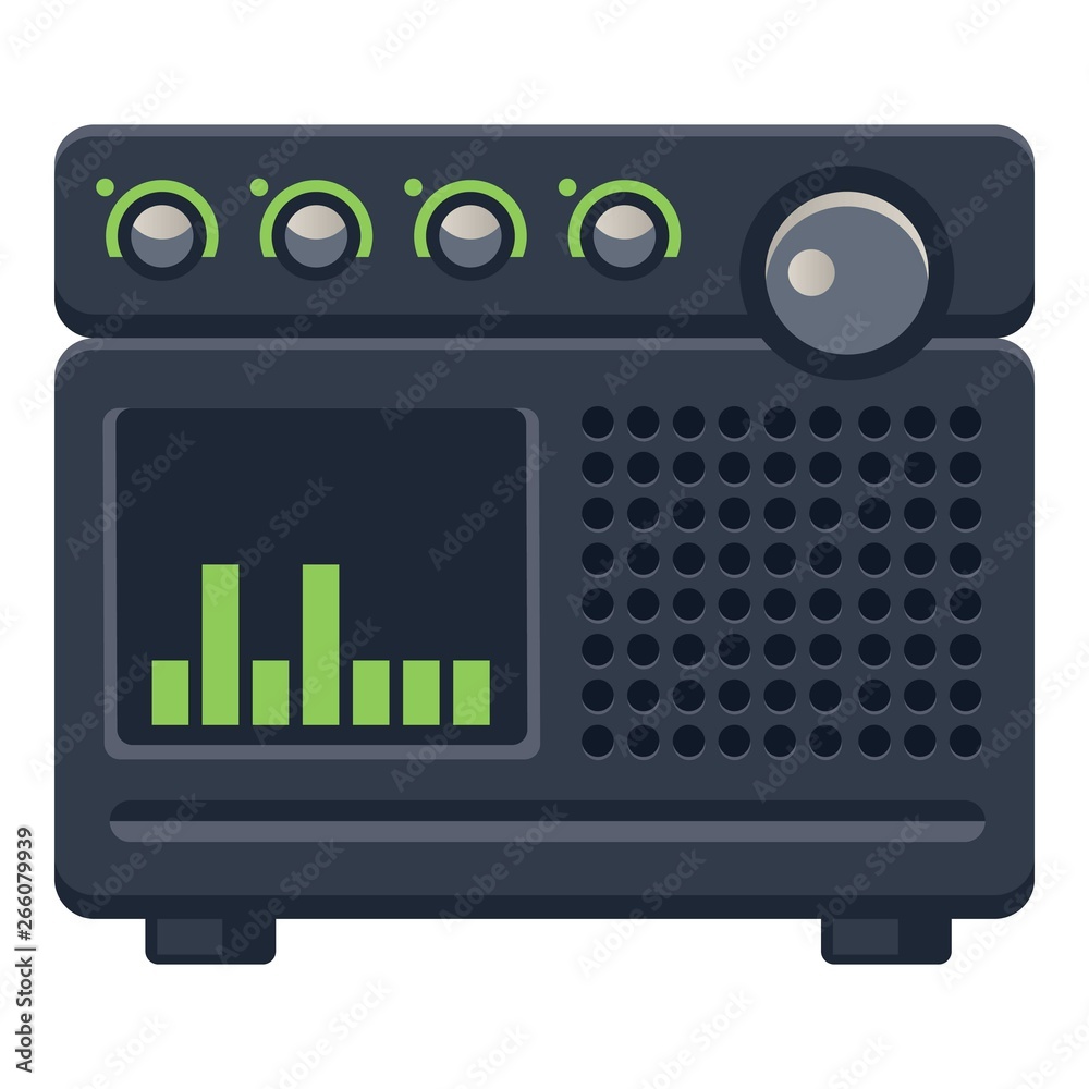 Digital radio icon. Cartoon of digital radio vector icon for web design isolated on white background Digital radio icon. Cartoon of digital radio vector icon for web design isolated on white background