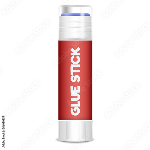 Glue stick icon. Realistic illustration of glue stick vector icon for web design isolated on white background