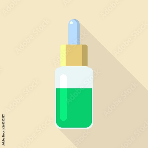 Aloe dropper icon. Flat illustration of aloe dropper vector icon for web design