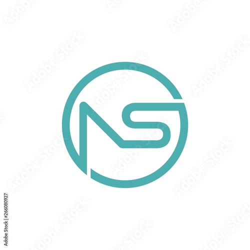 Free Download NS Letter Logo, circle concept - GFXLoad