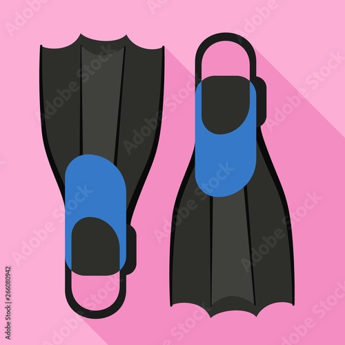 Flippers icon. Flat illustration of flippers vector icon for web design