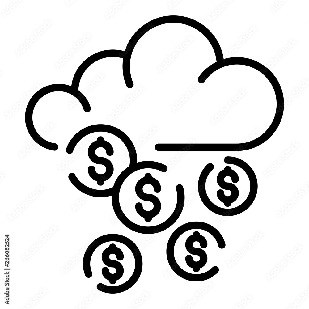 Cyber cloud robbery icon. Outline cyber cloud robbery vector icon for web design isolated on white background Cyber cloud robbery icon. Outline cyber cloud robbery vector icon for web design isolated on white background