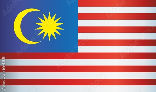 Flag of Malaysia, Malaysia. Template for award design, an official document with the flag of Malaysia. Bright, colorful vector illustration.