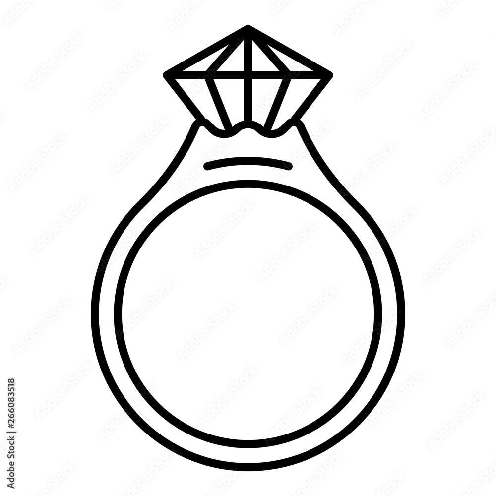 Ruby ring icon. Outline NAME vector icon for web design isolated on white background Ruby ring icon. Outline NAME vector icon for web design isolated on white background