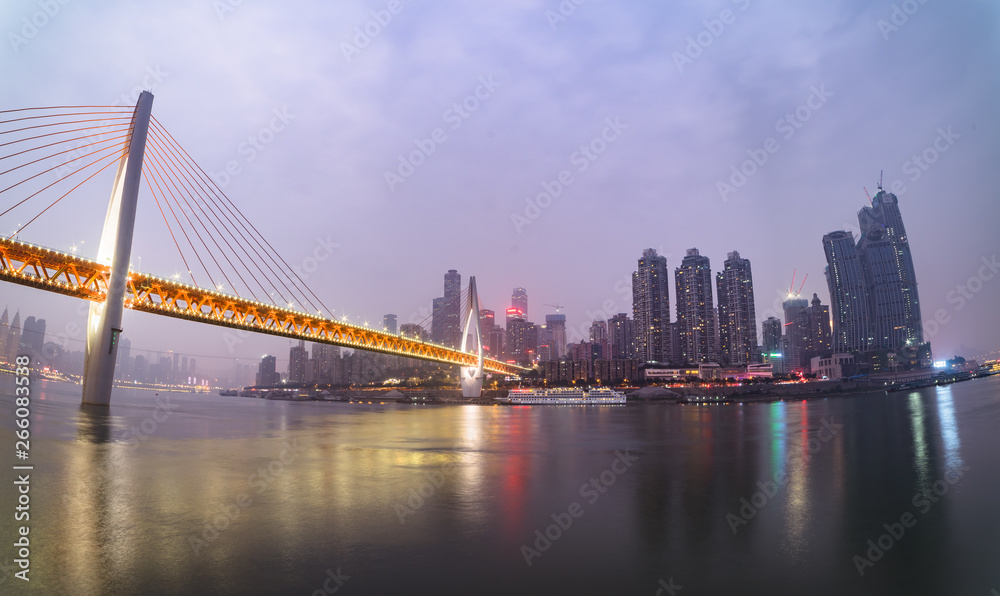 Chongqing, China, city river view