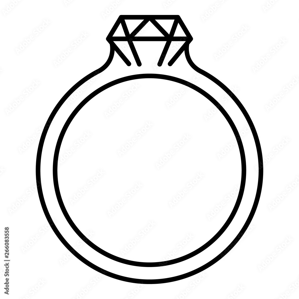 Emerald ring icon. Outline emerald ring vector icon for web design isolated on white background Emerald ring icon. Outline emerald ring vector icon for web design isolated on white background