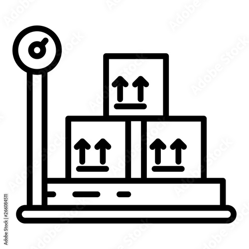 Bild auf Leinwand Weighing goods icon