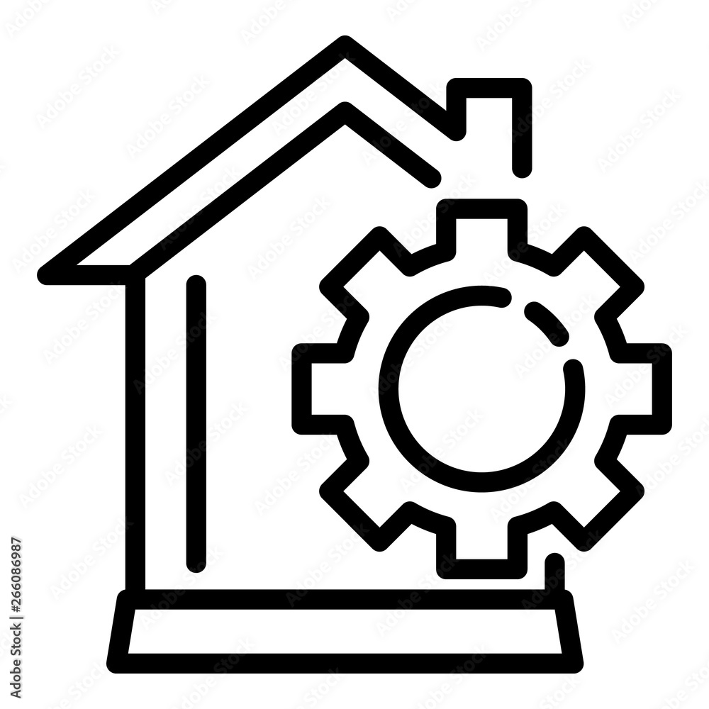 Smart home mechanism icon. Outline smart home mechanism vector icon for web design isolated on white background Smart home mechanism icon. Outline smart home mechanism vector icon for web design isolated on white background