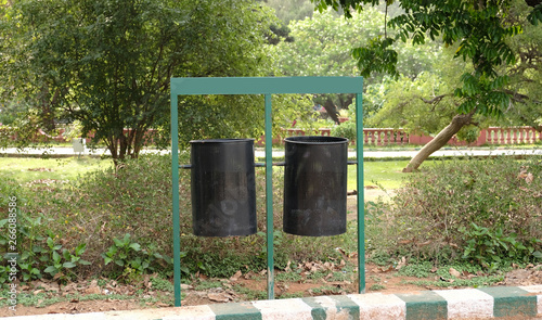 Dust bins in the park