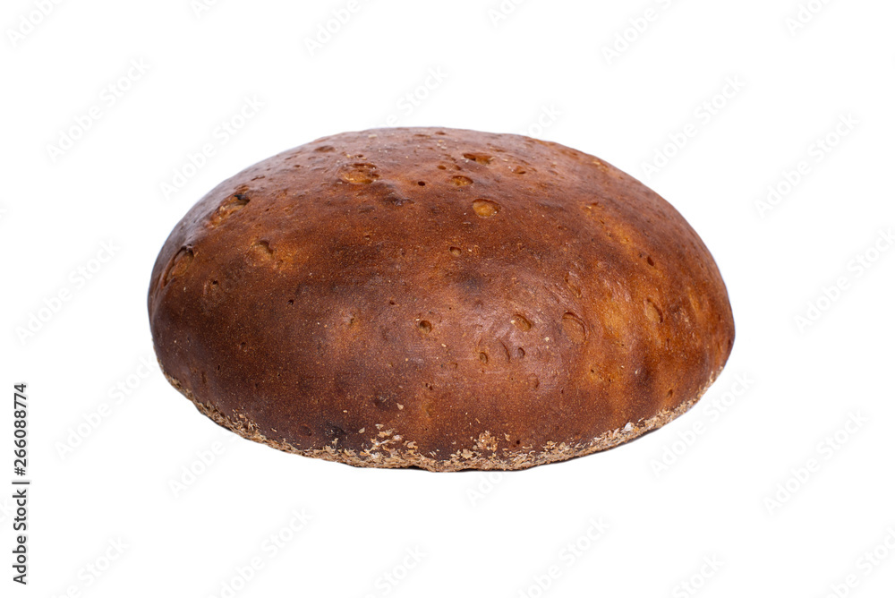 Fresh wheat bread on white background Fresh wheat bread on white background