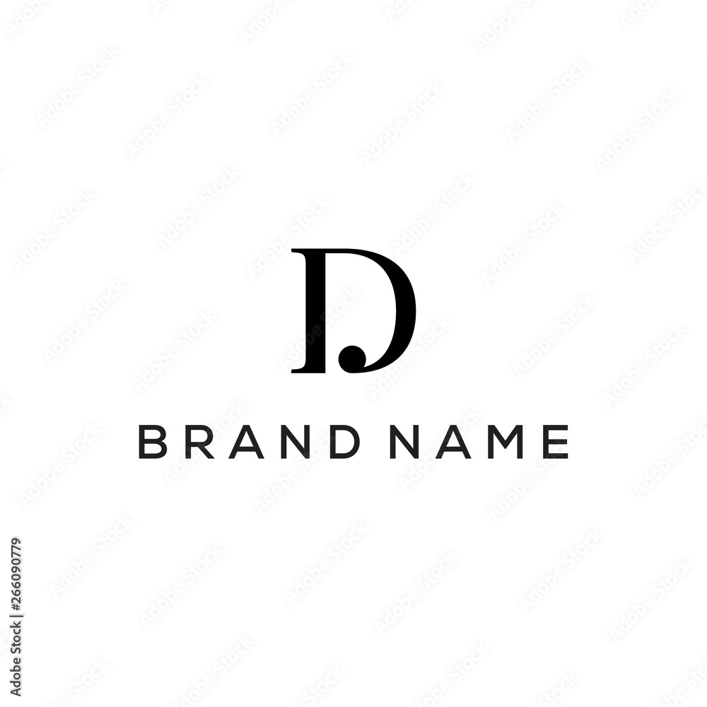 DJ monogram logo design DJ monogram logo design
