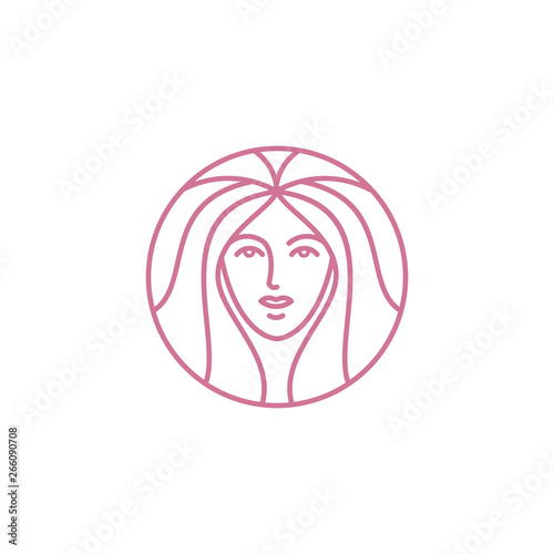 beauty woman vector logo design